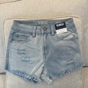 NWT Rewash High Rise Jean Shorts With Stripes, Size 25